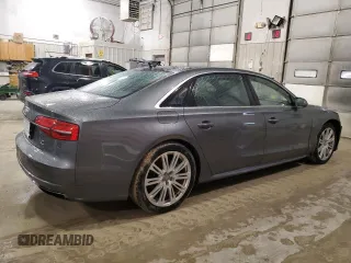 2016 Audi A8 L 4.0T Sport with VIN WAU43AFD2GN007020, listed as a Copart auction lot 43121745 with 51,862 mi miles and Clean Title. Bid and sale history available at carsss.com. Image 3.
