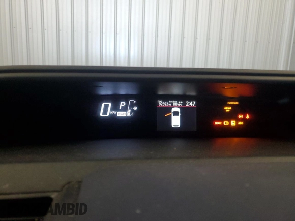 2016 Toyota Prius One with VIN JTDKDTB37G1125202, listed as a Copart auction lot 52555295 with 92,592 mi miles and Clean Title. Bid and sale history available at carsss.com. Image 9.