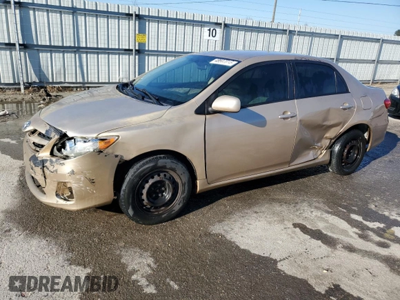 2011 Toyota Corolla L with VIN JTDBU4EE7B9135662, listed as a Copart auction lot 48687015 with 206,102 mi miles and Salvage Title. Bid and sale history available at carsss.com. Image 1.
