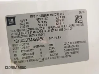 2010 Cadillac Escalade Premium z VIN 1GYUCCEF5AR268699, wystawiony jako IAAI lot #42275871 z przebiegiem 157 418 mil mil oraz . Historia ofert i sprzedaży dostępna na DreamBid. Obrazek 9.