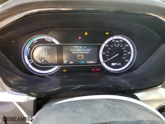 2021 Kia Niro LX with VIN KNDCB3LC9M5470969, listed as a Copart auction lot 45225795 with 135,839 mi miles and Non Repairable. Bid and sale history available at carsss.com. Image 9.