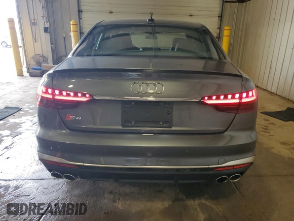 2024 Audi S4 Premium Plus with VIN WAUB4AF41RA054778, listed as a Copart auction lot 51846855 with 5,842 mi miles and Salvage Title. Bid and sale history available at carsss.com. Image 6.