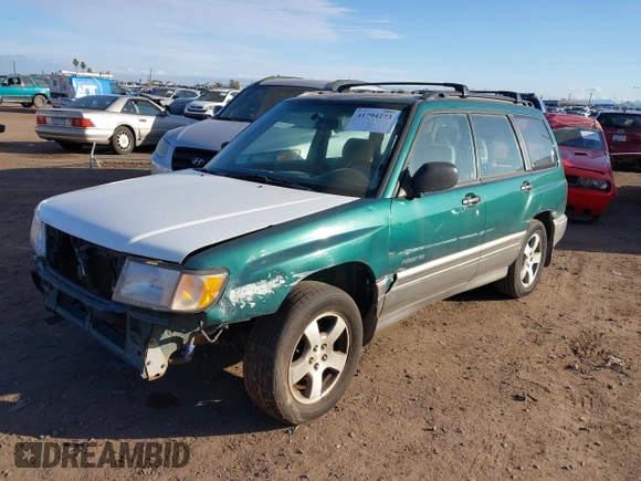 1998 Subaru Forester S with VIN JF1SF6554WH759085, listed as a IAAI auction lot 41794273 with 152,949 mi miles. Bid and sale history available at carsss.com. Image 2.