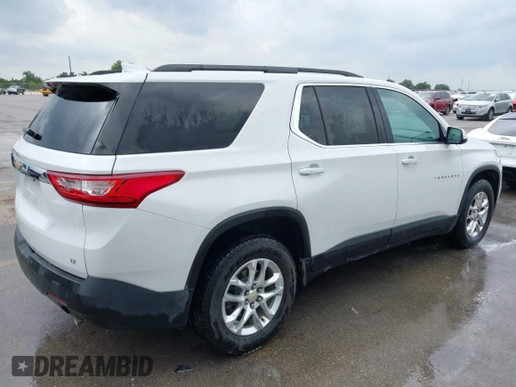 2020 Chevrolet Traverse LT Cloth z VIN 1GNERGKW3LJ127398, wystawiony jako IAAI lot #42161330 z przebiegiem 96 140 mil mil oraz . Historia ofert i sprzedaży dostępna na DreamBid. Obrazek 4.