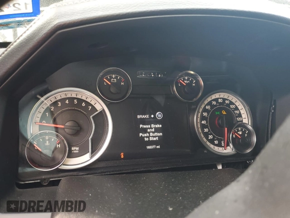 2018 Ram 1500 Night with VIN 1C6RR7MT4JS109407, listed as a Copart auction lot 46451705 with 165,377 mi miles and Salvage Title. Bid and sale history available at carsss.com. Image 9.