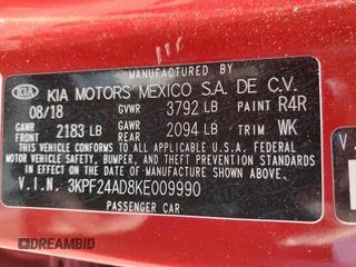 2019 Kia Forte LXS with VIN 3KPF24AD8KE009990, listed as a Copart auction lot 49053665 with 89,216 mi miles and Clean Title. Bid and sale history available at carsss.com. Image 12.