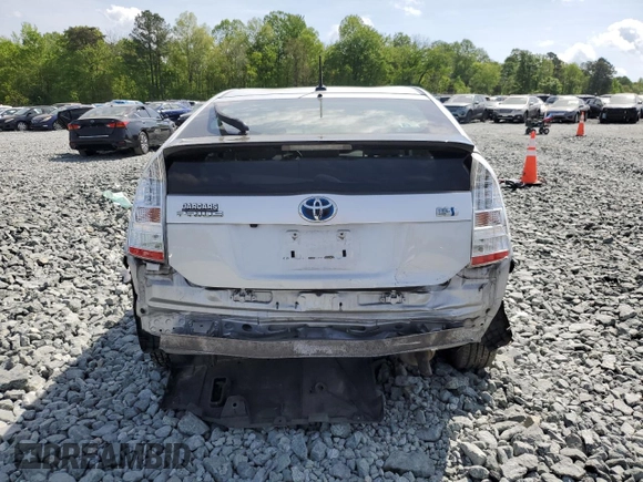 2011 Toyota Prius I with VIN JTDKN3DU1B0303199, listed as a Copart auction lot 53862545 with 172,914 mi miles and Salvage Title. Bid and sale history available at DreamBid. Image 6.