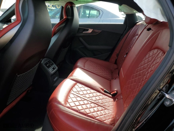 2018 Audi S4 Premium Plus with VIN WAUB4AF46JA198198, listed as a Copart auction lot 65076332 with 63,407 mi miles. Bid and sale history available at carsss.com. Image 6.