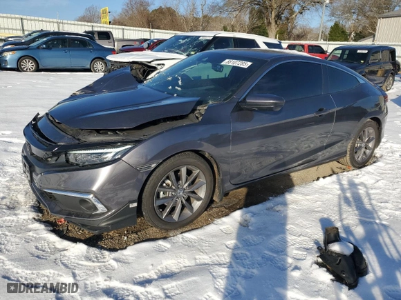 2019 Honda Civic Coupe EX with VIN 2HGFC3B39KH357266, listed as a Copart auction lot 88107285 with NaN miles and Salvage Title. Bid and sale history available at carsss.com. Image 1.