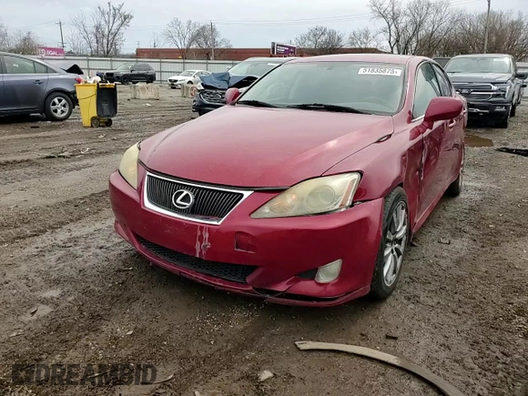 2006 Lexus IS 250 with VIN JTHCK262565000825, listed as a Copart auction lot 51835875 with 134,497 mi miles and Salvage Title. Bid and sale history available at DreamBid. Image 11.