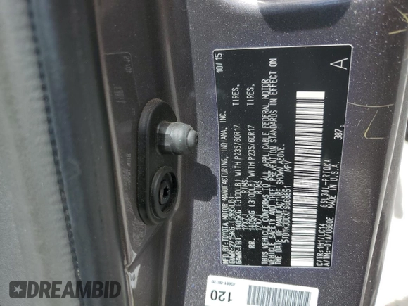 2015 Toyota Sienna XLE with VIN 5TDYK3DCXFS668851, listed as a Copart auction lot 60452005 with 205,549 mi miles and Salvage title. Bid and sale history available at DreamBid. Image 14.
