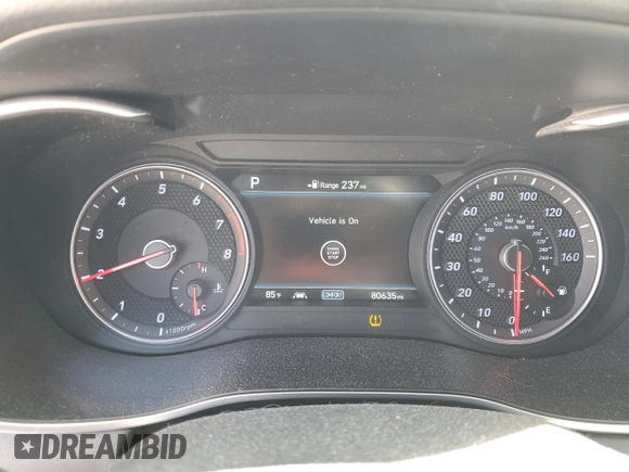 2019 Genesis G70 2.0T Advanced with VIN KMTG44LA9KU015043, listed as a Copart auction lot 77567484 with 80,635 mi miles and Salvage Title. Bid and sale history available at carsss.com. Image 9.