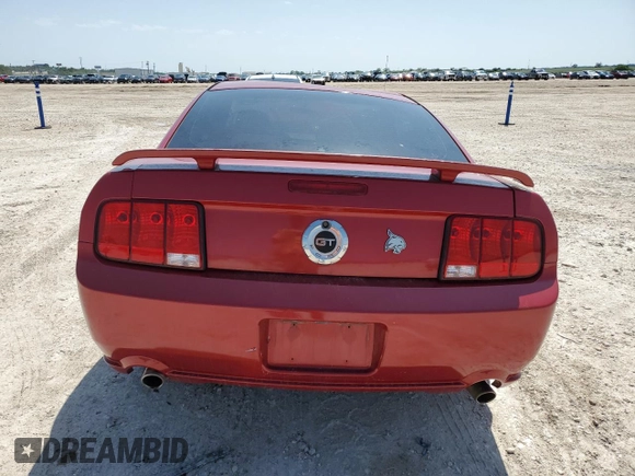 2008 Ford Mustang GT Deluxe with VIN 1ZVHT82H285150604, listed as a Copart auction lot 56236525 with 132,142 mi miles and Salvage title. Bid and sale history available at DreamBid. Image 6.