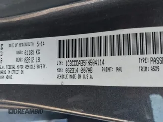 2015 Chrysler 200 Limited with VIN 1C3CCCAB5FN504114, listed as a IAAI auction lot 42689578 with 139,590 mi miles and . Bid and sale history available at DreamBid. Image 9.