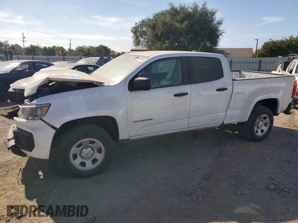 2021 Chevrolet Colorado 2WD Work Truck with VIN 1GCGSBEN5M1265182, listed as a Copart auction lot 61145945 with 91,245 mi miles and Salvage title. Bid and sale history available at DreamBid. Image 1.