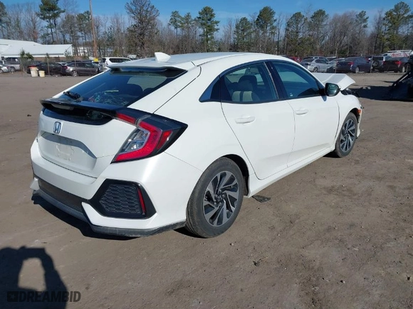 2017 Honda Civic Hatchback LX with VIN SHHFK7H22HU407915, listed as a IAAI auction lot 41642471 with NaN miles. Bid and sale history available at carsss.com. Image 4.