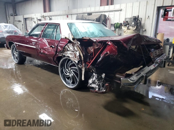 1975 Chevrolet Caprice z VIN 1N69H5J105888, wystawiony jako Copart lot #80681774 z przebiegiem 79 198 mil mil oraz Szkoda całkowita • Salvage title. Historia ofert i sprzedaży dostępna na DreamBid. Obrazek 2.