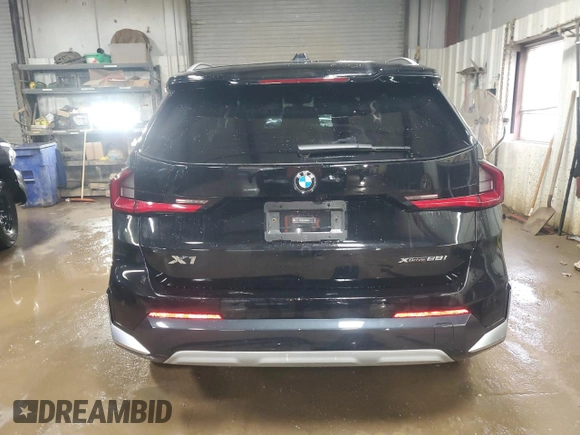 2023 BMW X1 xDrive28i with VIN WBX73EF08P5X85250, listed as a Copart auction lot 50158565 with 7,312 mi miles and Salvage Title. Bid and sale history available at DreamBid. Image 6.