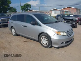 2012 Honda Odyssey LX with VIN 5FNRL5H25CB018436, listed as a IAAI auction lot 42759932 with 177,834 mi miles and . Bid and sale history available at DreamBid. Image 1.