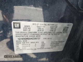 2017 Cadillac XT5 Luxury AWD with VIN 1GYKNDRSXHZ286737, listed as a IAAI auction lot 42428613 with 81,648 mi miles and . Bid and sale history available at DreamBid. Image 9.