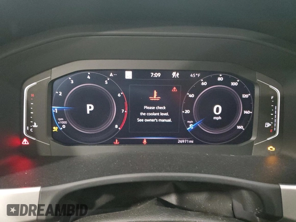 2023 Volkswagen Atlas SEL with VIN 1V2BR2CA3PC527617, listed as a Copart auction lot 85940764 with 26,971 mi miles and Salvage title. Bid and sale history available at DreamBid. Image 9.