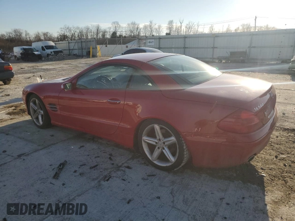 2005 Mercedes-Benz SL 500 z VIN WDBSK75F75F094745, wystawiony jako Copart lot #43600645 z przebiegiem Nie podano mil oraz Szkoda całkowita • Salvage title. Historia ofert i sprzedaży dostępna na DreamBid. Obrazek 2.
