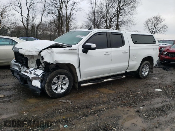 2021 Chevrolet Silverado 1500 LT with VIN 1GCRWCEK7MZ373085, listed as a Copart auction lot 85878384 with 99,971 mi miles and Salvage Title. Bid and sale history available at DreamBid. Image 1.