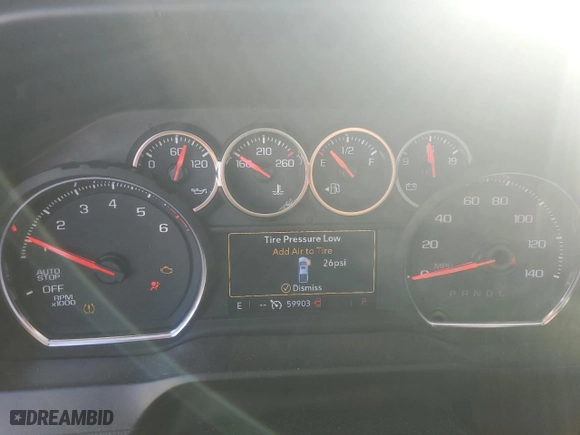 2019 Chevrolet Silverado 1500 LTZ with VIN 1GCPWEEDXKZ196517, listed as a Copart auction lot 81624974 with 59,903 mi miles and Salvage Title. Bid and sale history available at carsss.com. Image 9.