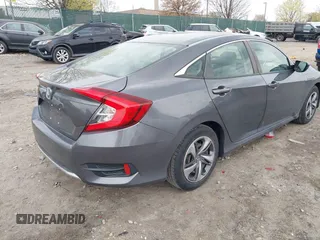 2019 Honda Civic Sedan LX with VIN 2HGFC2F66KH595946, listed as a IAAI auction lot 42017066 with 37,634 mi miles. Bid and sale history available at carsss.com. Image 4.