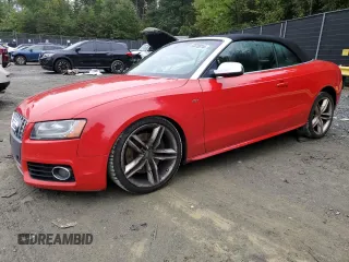 2010 Audi S5 Premium Plus with VIN WAUCGAFH3AN026072, listed as a Copart auction lot 73323014 with 122,438 mi miles and Salvage Title. Bid and sale history available at carsss.com. Image 1.