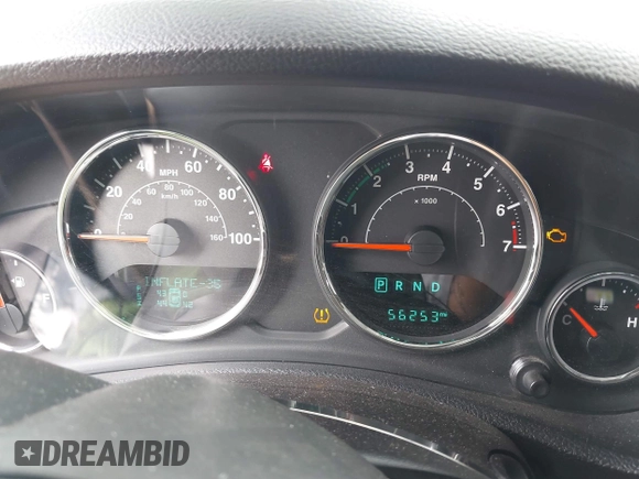 2015 Jeep Wrangler Sahara with VIN 1C4AJWBG9FL663959, listed as a IAAI auction lot 42133900 with 56,253 mi miles and . Bid and sale history available at DreamBid. Image 7.