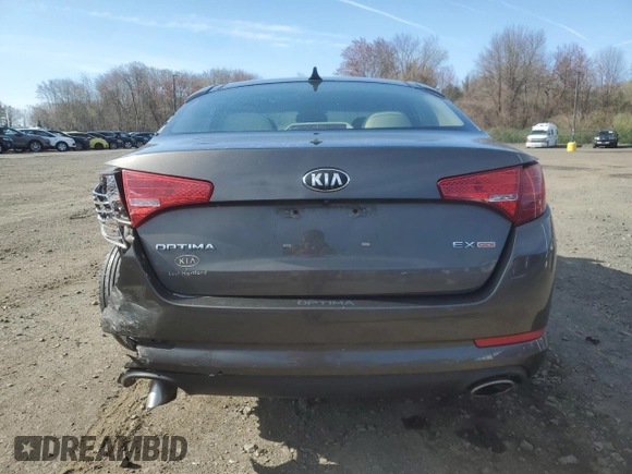 2013 Kia Optima EX with VIN 5XXGN4A71DG259068, listed as a Copart auction lot 54130825 with 162,778 mi miles and Salvage Title. Bid and sale history available at carsss.com. Image 6.
