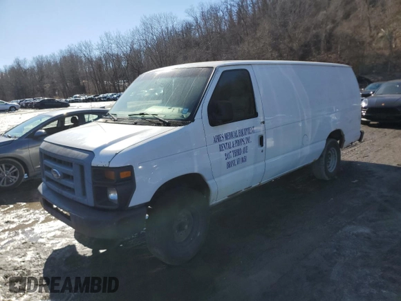 2013 Ford Econoline Cargo Commercial with VIN 1FTNS2EW3DDA17379, listed as a Copart auction lot 47025035 with Not Provided miles and Clean Title. Bid and sale history available at carsss.com. Image 1.