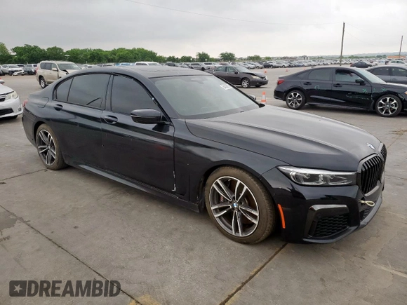 2022 BMW 7 Series 750i xDrive with VIN WBA7U2C0XNCH51378, listed as a Copart auction lot 54385875 with 23,990 mi miles and Clean Title. Bid and sale history available at carsss.com. Image 4.