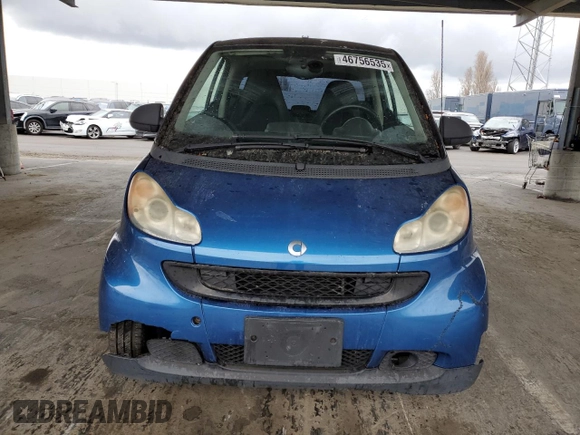 2008 Smart fortwo Pure with VIN WMEEJ31X98K106240, listed as a Copart auction lot 46756535 with 113,587 mi miles and Salvage title. Bid and sale history available at DreamBid. Image 5.