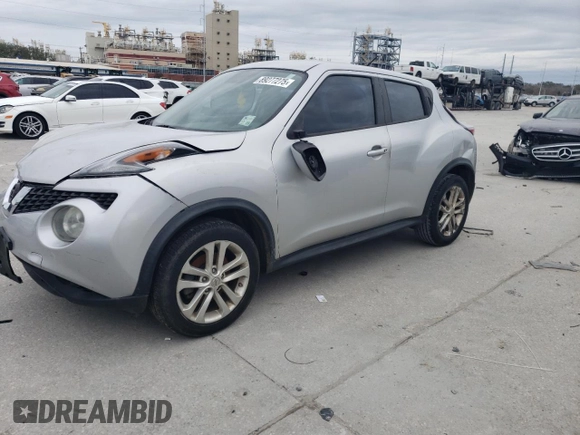 2015 Nissan Juke SV with VIN JN8AF5MR9FT505877, listed as a Copart auction lot 89277275 with 115,376 mi miles and Salvage Title. Bid and sale history available at carsss.com. Image 1.