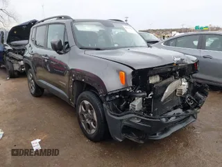 2017 Jeep Renegade Sport with VIN ZACCJBAB7HPE73406, listed as a IAAI auction lot 41721971 with 72,376 mi miles and . Bid and sale history available at carsss.com. Image 1.