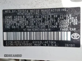 2014 Toyota Avalon Limited z VIN 4T1BK1EB6EU080418, wystawiony jako Copart lot #53142375 z przebiegiem 130 397 mil mil oraz Szkoda całkowita • Salvage title. Historia ofert i sprzedaży dostępna na DreamBid. Obrazek 14.