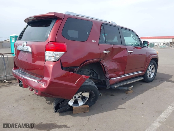 2011 Toyota 4Runner SR5 with VIN JTEZU5JR5B5014743, listed as a IAAI auction lot 41526424 with 248,572 mi miles. Bid and sale history available at carsss.com. Image 4.