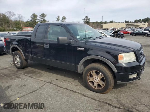 2004 Ford F-150 XLT with VIN 1FTPX14574NA88236, listed as a Copart auction lot 47227265 with 129,660 mi miles and Salvage Title. Bid and sale history available at carsss.com. Image 4.