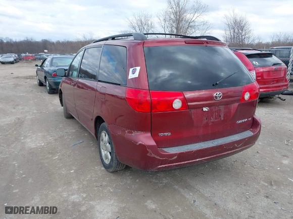 2007 Toyota Sienna CE with VIN 5TDZK23C97S025814, listed as a IAAI auction lot 41870594 with 283,916 mi miles. Bid and sale history available at carsss.com. Image 3.