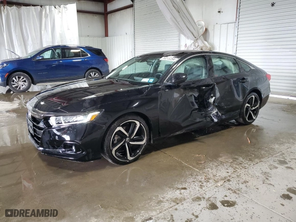2022 Honda Accord Sedan Sport SE with VIN 1HGCV1F43NA071341, listed as a Copart auction lot 76015354 with 8,806 mi miles and Salvage Title. Bid and sale history available at carsss.com. Image 1.
