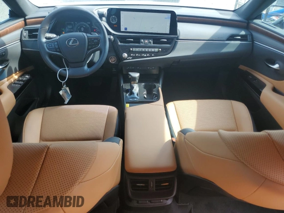 2024 Lexus ES 300h with VIN 58ADA1C10RU043577, listed as a Copart auction lot 55344905 with 9,829 mi miles and Salvage title. Bid and sale history available at DreamBid. Image 8.