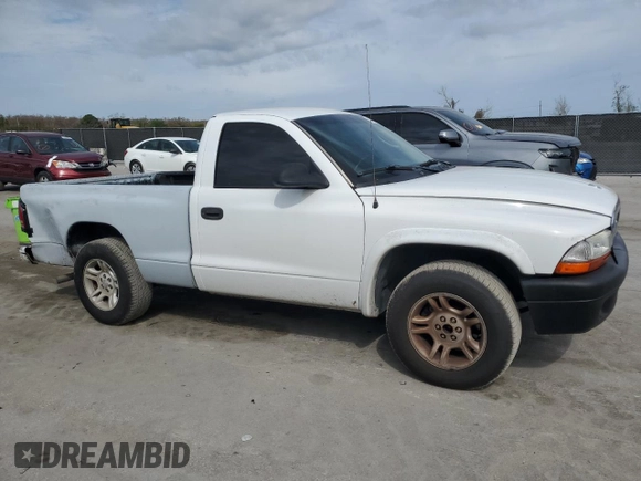 2004 Dodge Dakota with VIN 1D7FL16K34S621135, listed as a Copart auction lot 46485985 with 202,197 mi miles and Salvage Title. Bid and sale history available at carsss.com. Image 4.