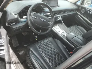 2022 Genesis GV80 with VIN KMUHCESC4NU080544, listed as a Copart auction lot 50538965 with 27,720 mi miles and Salvage title. Bid and sale history available at DreamBid. Image 8.