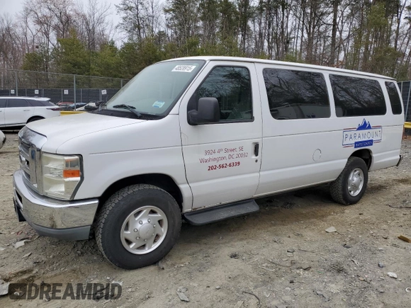 2012 Ford Econoline Passenger XL with VIN 1FBSS3BL7CDA01868, listed as a Copart auction lot 48528915 with 85,830 mi miles and Salvage Title. Bid and sale history available at DreamBid. Image 1.