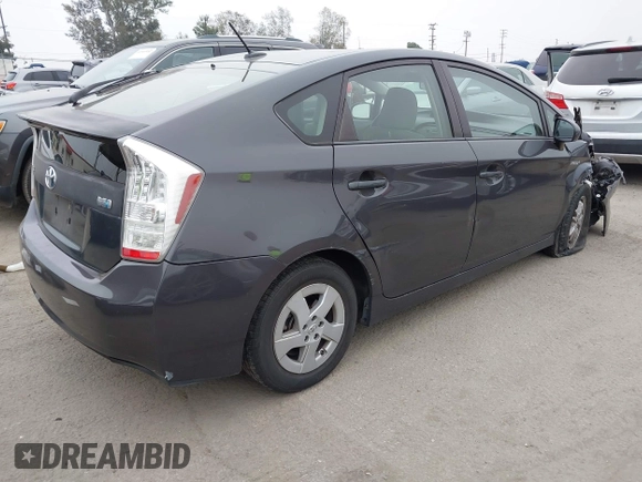 2010 Toyota Prius II with VIN JTDKN3DU7A0019672, listed as a IAAI auction lot 42160115 with 216,368 mi miles. Bid and sale history available at carsss.com. Image 4.
