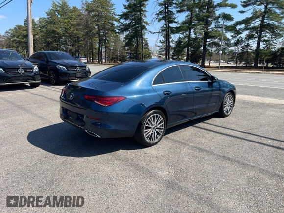 2020 Mercedes-Benz CLA 250 with VIN W1K5J4GB6LN081617, listed as a Copart auction lot 55028495 with 96,831 mi miles and Clean Title. Bid and sale history available at DreamBid. Image 4.