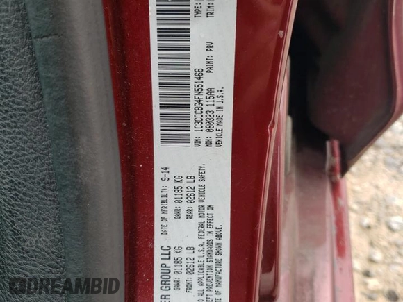 2015 Chrysler 200 S with VIN 1C3CCCBG4FN551466, listed as a Copart auction lot 44675765 with 178,723 mi miles and Salvage Title. Bid and sale history available at DreamBid. Image 12.