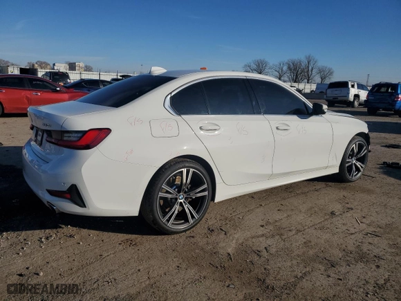 2021 BMW 3 Series 330i xDrive with VIN 3MW5R7J00M8B53876, listed as a Copart auction lot 86956894 with 23,848 mi miles and Non Repairable. Bid and sale history available at carsss.com. Image 3.